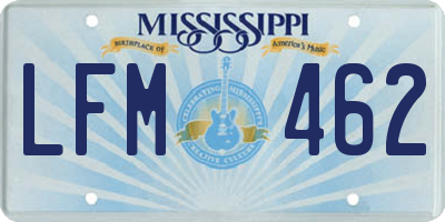 MS license plate LFM462
