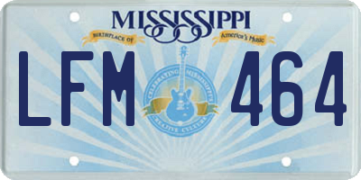 MS license plate LFM464