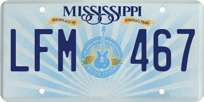 MS license plate LFM467