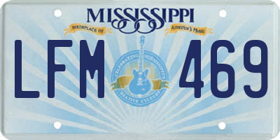 MS license plate LFM469