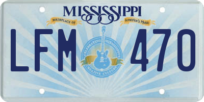 MS license plate LFM470