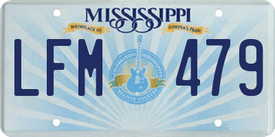 MS license plate LFM479