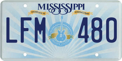 MS license plate LFM480