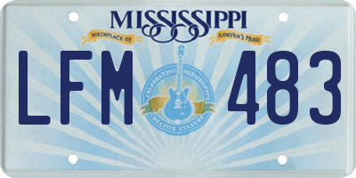 MS license plate LFM483