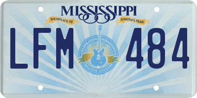 MS license plate LFM484