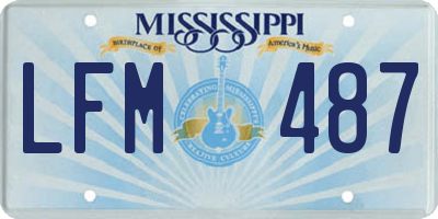 MS license plate LFM487