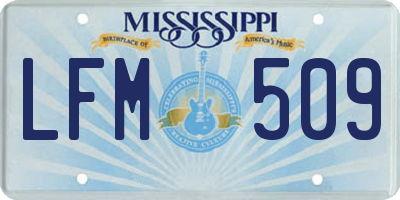 MS license plate LFM509