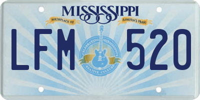 MS license plate LFM520