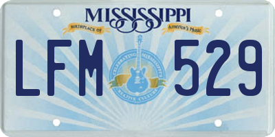 MS license plate LFM529