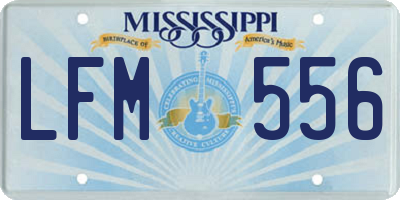 MS license plate LFM556