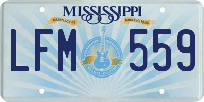 MS license plate LFM559