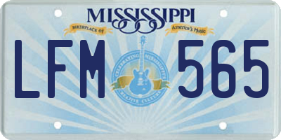 MS license plate LFM565