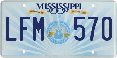 MS license plate LFM570