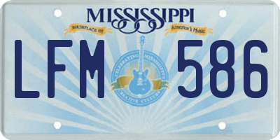 MS license plate LFM586