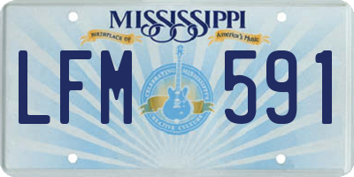 MS license plate LFM591