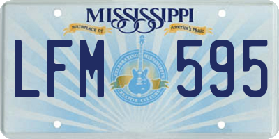 MS license plate LFM595