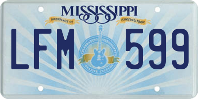 MS license plate LFM599