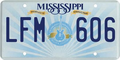 MS license plate LFM606