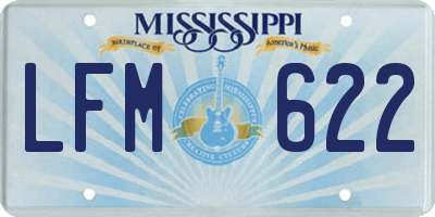 MS license plate LFM622