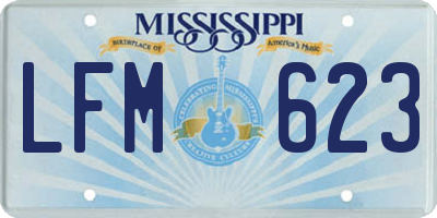 MS license plate LFM623