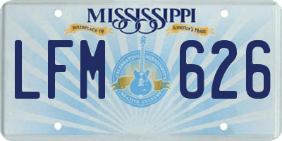 MS license plate LFM626