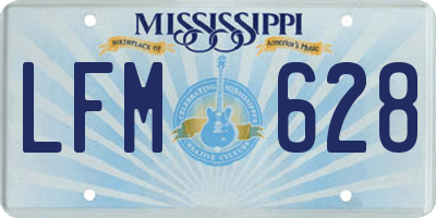 MS license plate LFM628