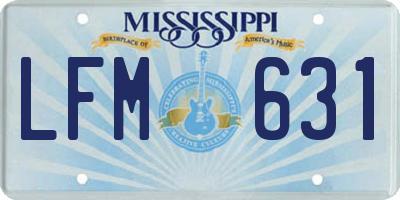 MS license plate LFM631