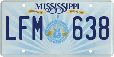 MS license plate LFM638