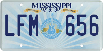 MS license plate LFM656