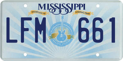 MS license plate LFM661