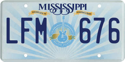 MS license plate LFM676