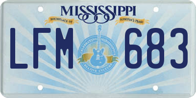 MS license plate LFM683