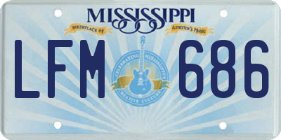MS license plate LFM686