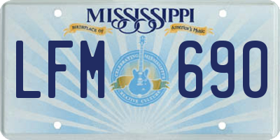 MS license plate LFM690