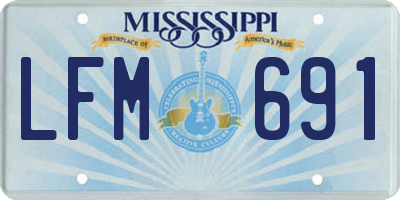 MS license plate LFM691