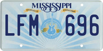 MS license plate LFM696