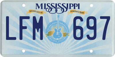 MS license plate LFM697
