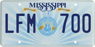 MS license plate LFM700