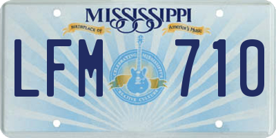MS license plate LFM710