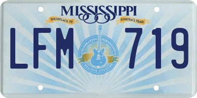 MS license plate LFM719