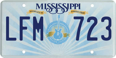 MS license plate LFM723