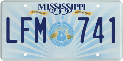 MS license plate LFM741