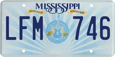 MS license plate LFM746