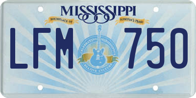 MS license plate LFM750