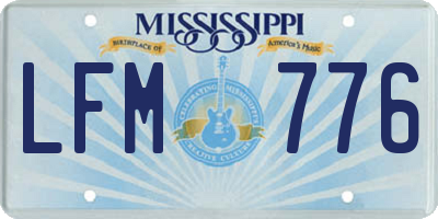 MS license plate LFM776