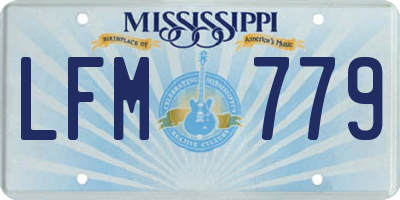 MS license plate LFM779