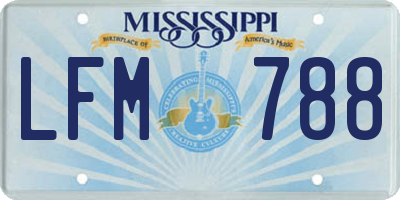 MS license plate LFM788