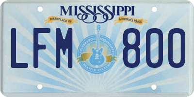MS license plate LFM800