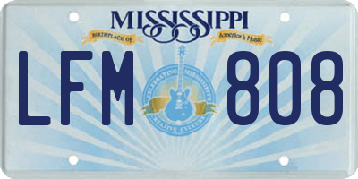 MS license plate LFM808