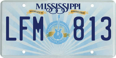 MS license plate LFM813